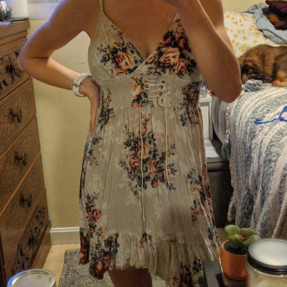 Blue Bird floral strappy dress